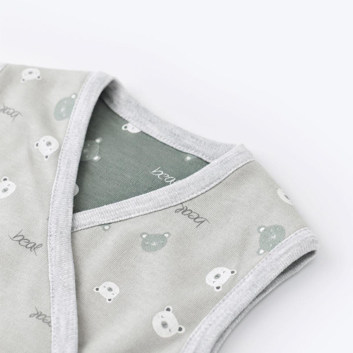 Bibaby Organik Yelek Çift Taraflı Hug Me Bear Yeşil