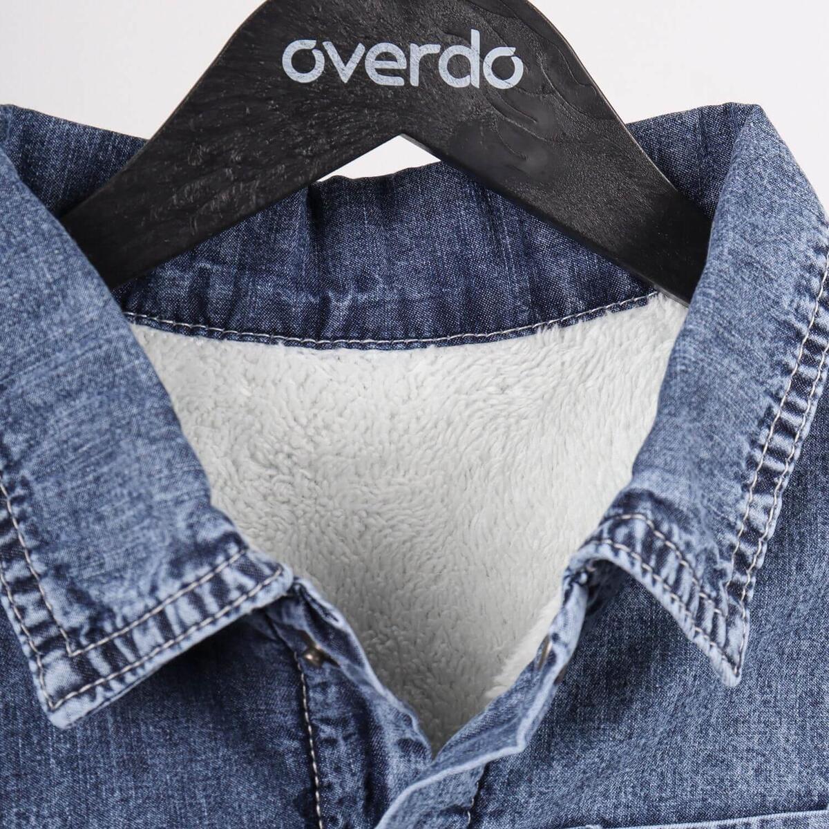 Overdo Gömlek Welsoft Dinazor Baskılı Mavi Denim