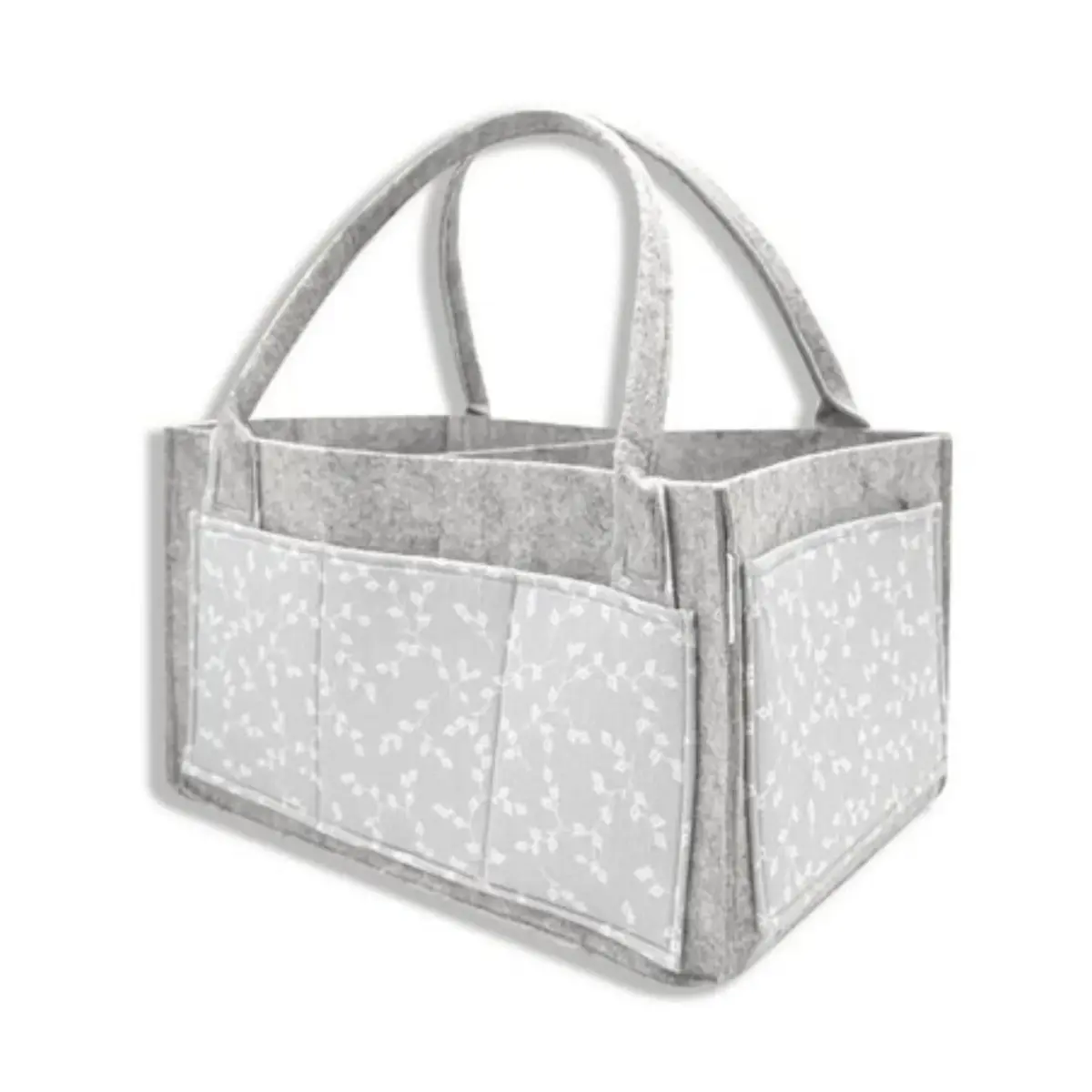 Babyjem Keçe Anne Bebek Bakım Çantası Gri Çiçek Babyjem Keçe Anne Bebek Bakım Çantası Gri Çiçek