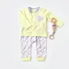 Bibaby Organik Pijama Takımı Love You Baby Yellow Lavander