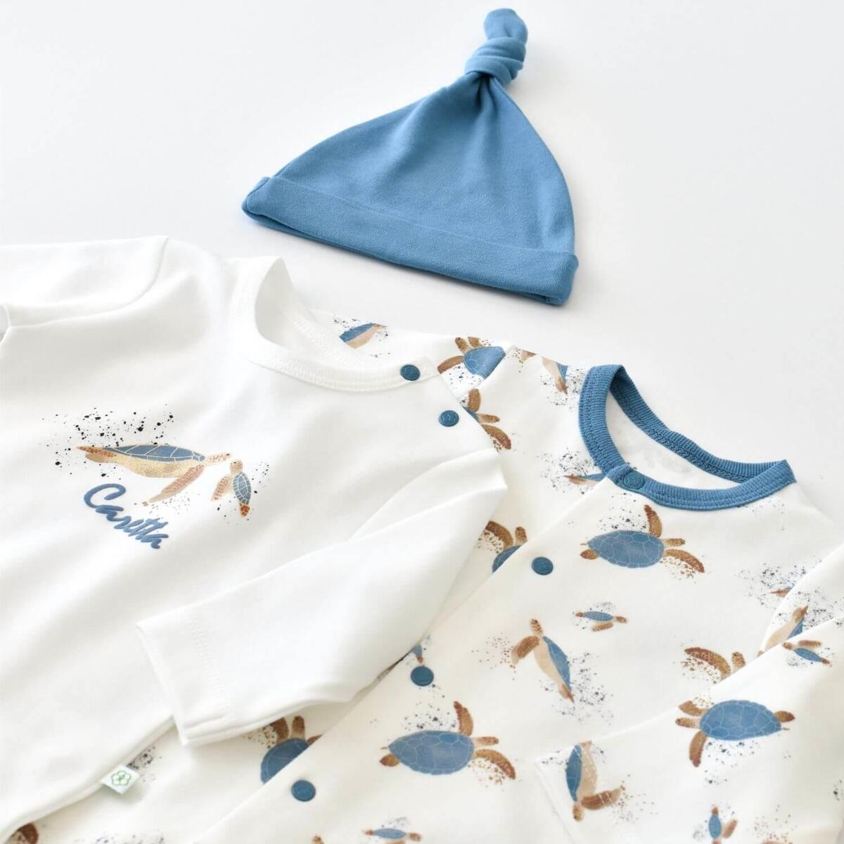 Bibaby Organik Tulum Takımı Tüllü Caretta In Live Ekru - İndigo