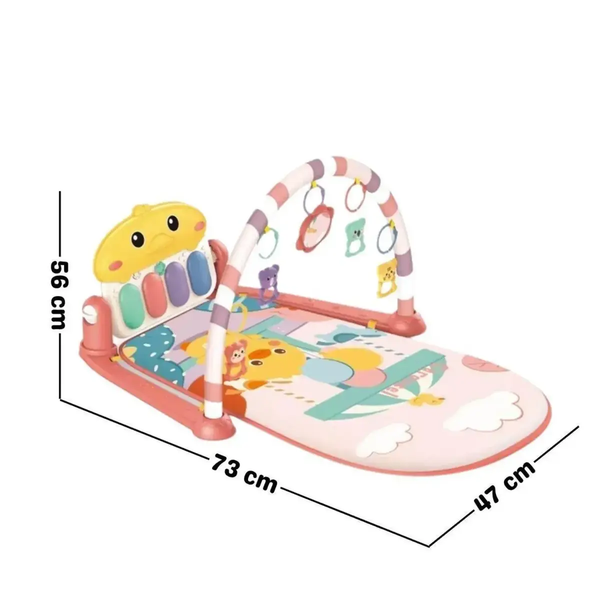 Piyanolu Ördek Gökkuşağı Bebek Oyun Halısı