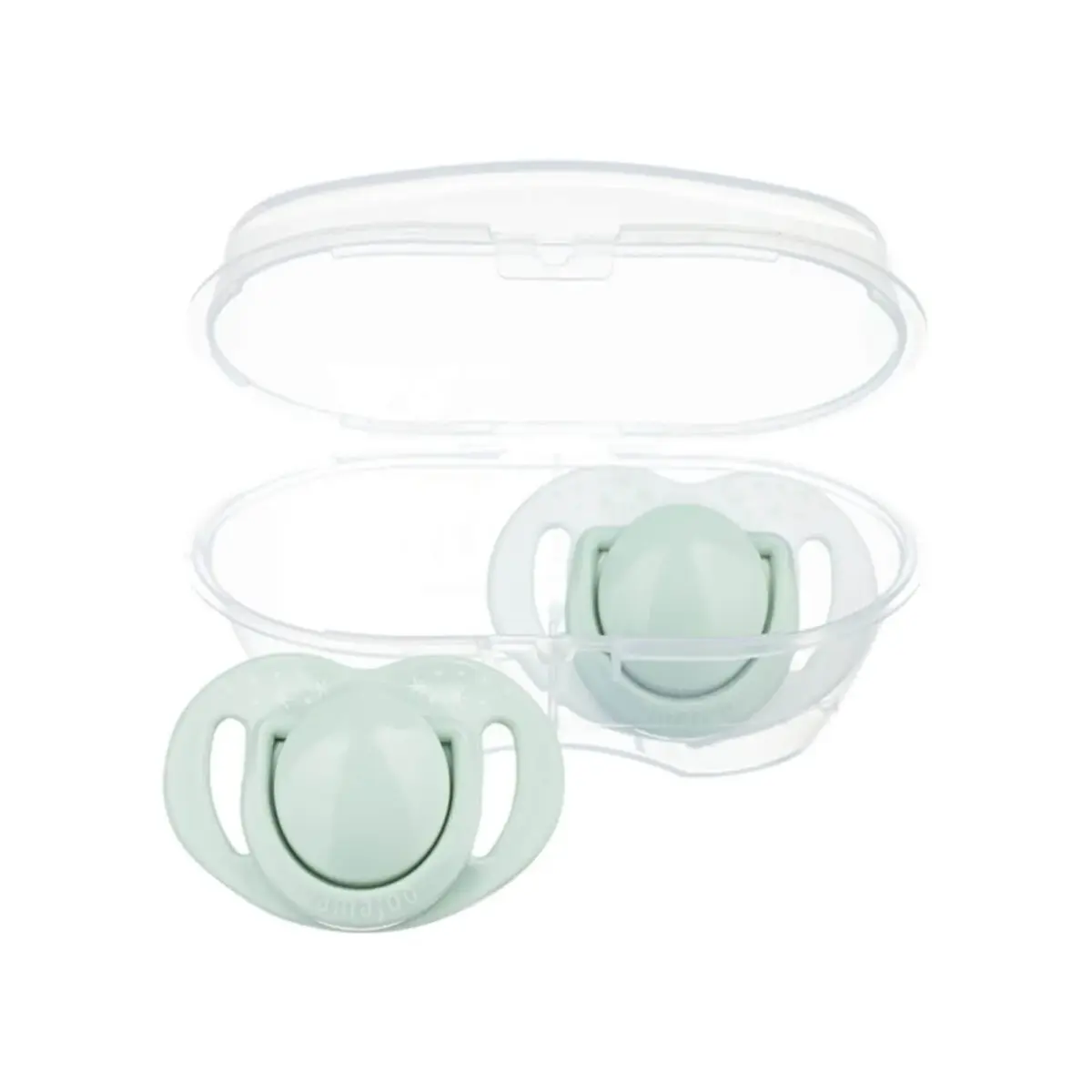 Mamajoo Silikon Emzik 2li & Sterilizasyon Saklama Kutusu 0+ Ay Powder Green