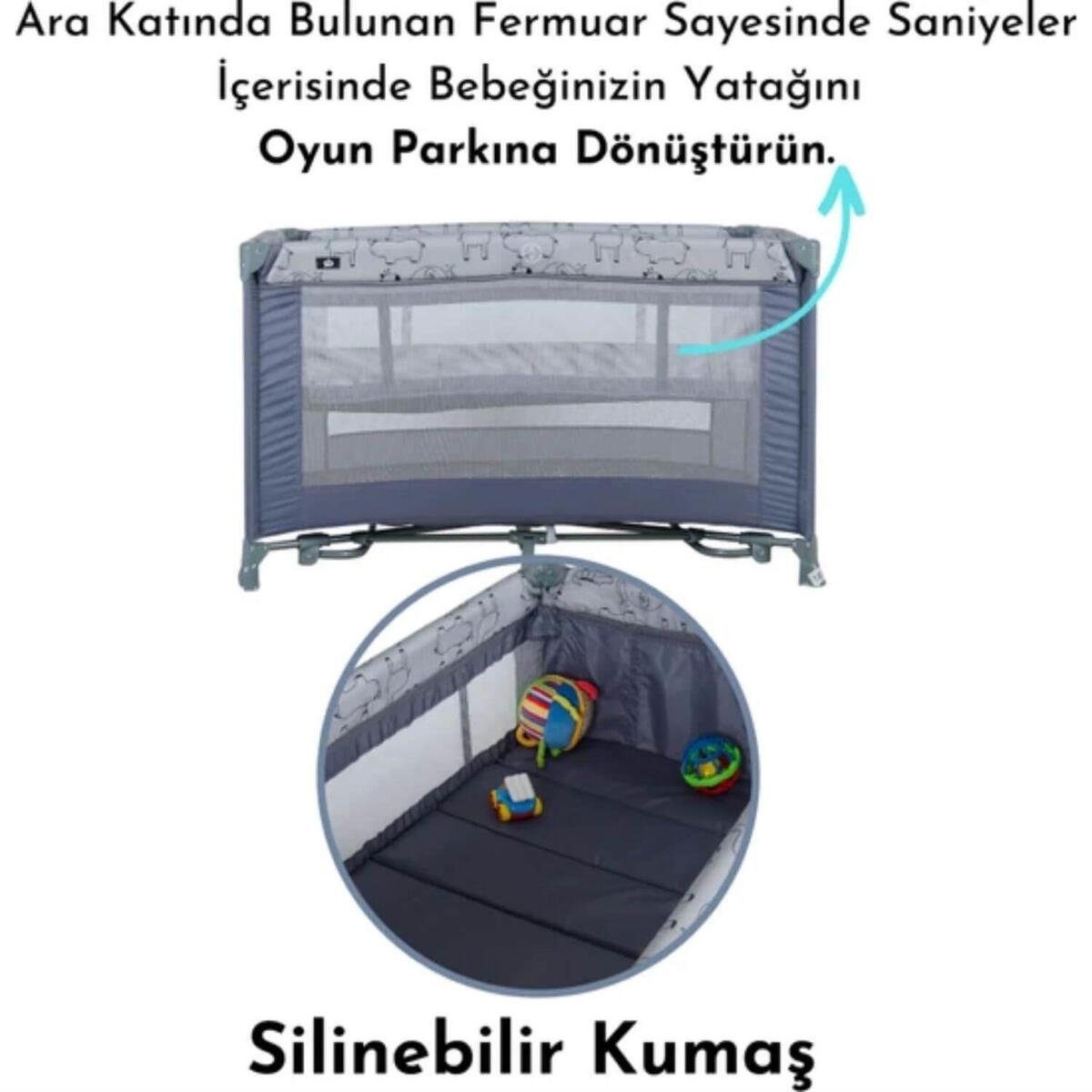 Sunny Baby 9156 Seul Oyun Parkı 70x120 cm Gri
