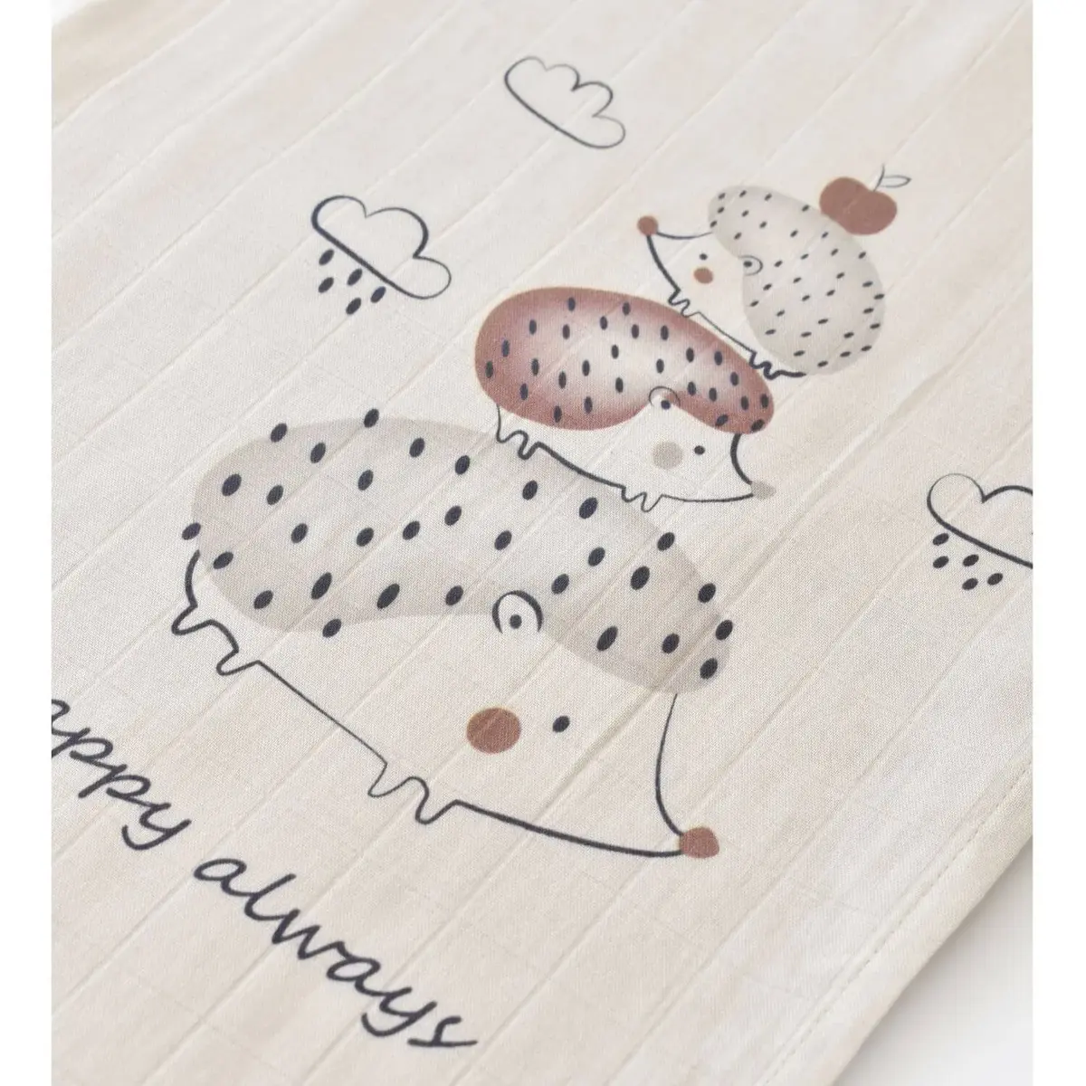 Bibaby Müslin Battaniye Clouds Are Happy Bambu Bej