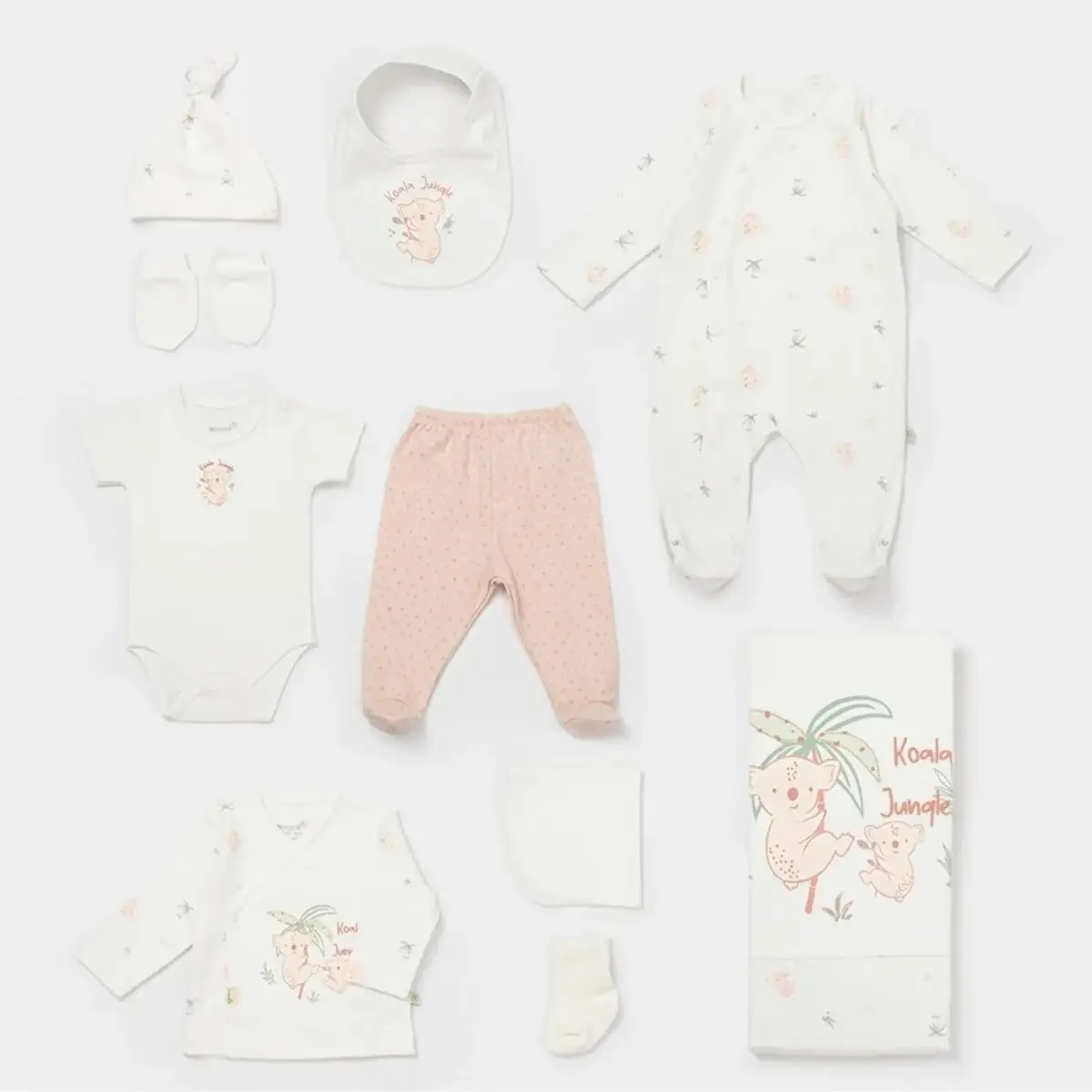 Bibaby Organik Hastane Çıkışı 10lu Koala Jungle Pembe
