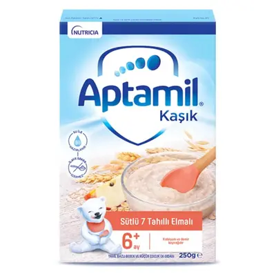 Aptamil Sütlü 7 Tahıllı Elmalı Kaşık Maması 250 gr