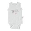 Bibaby Atlet Body Jakarlı Love You Mama Beyaz Üç Nokta