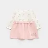 Bibaby Organik Elbise The Flowers Ekru - Pembe