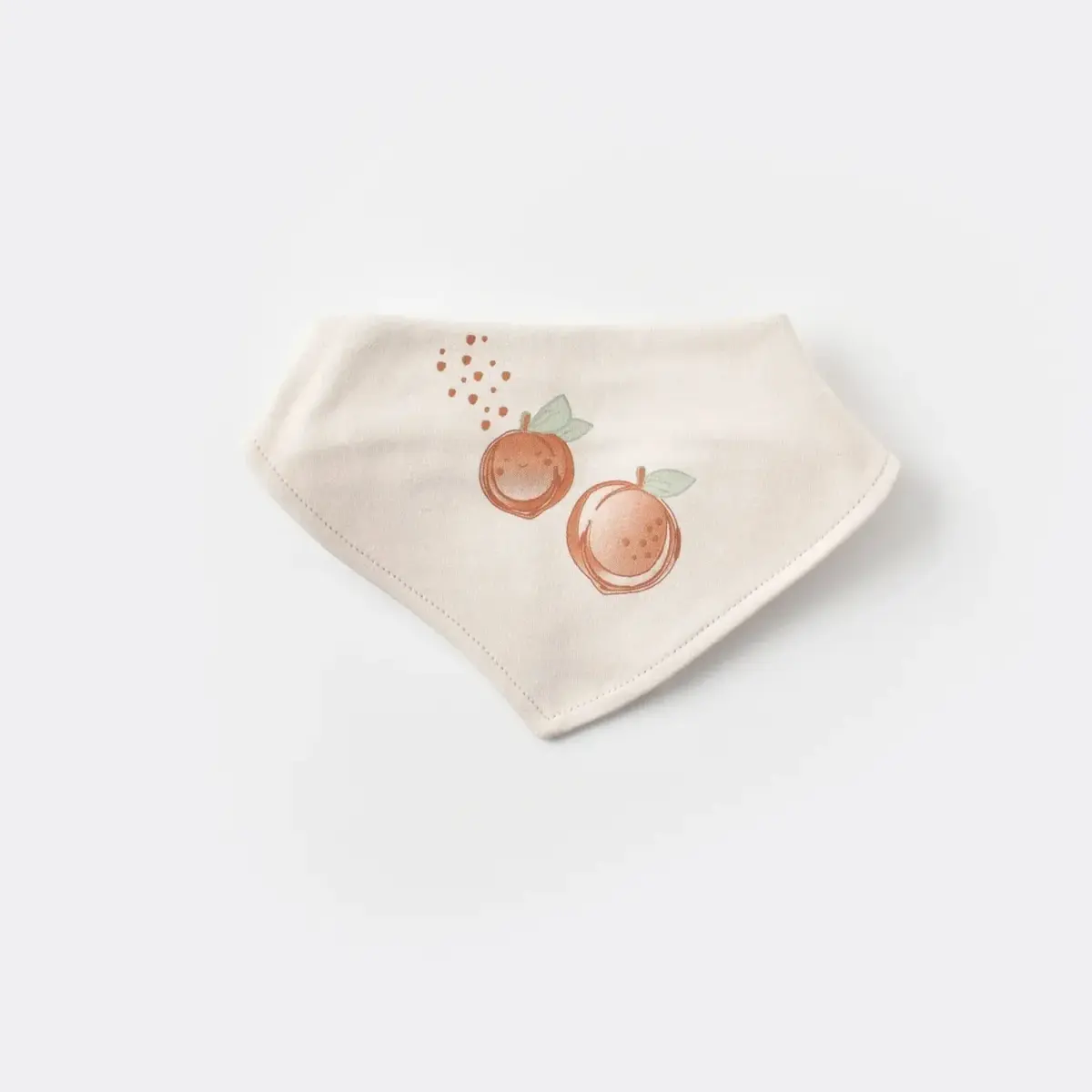 Bibaby Organik Fular Önlük 2li Summer Fruit Light Cream