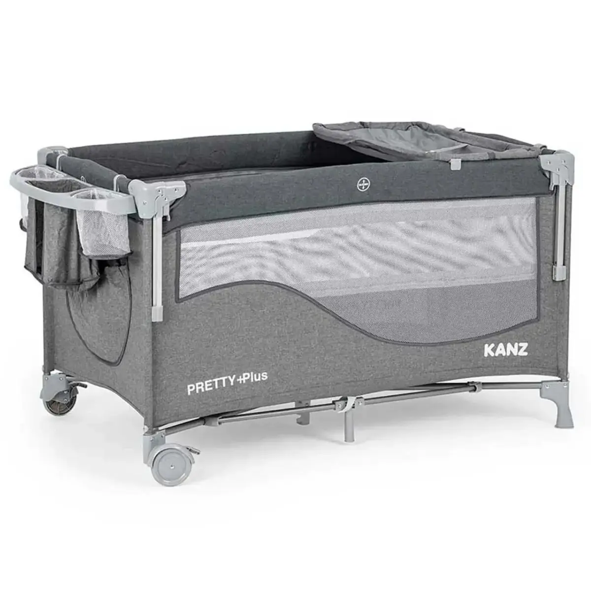 Kanz Pretty Plus Anne Yanı Park Yatak 70x120 cm Füme Kanz Pretty Plus Anne Yanı Park Yatak 70x120 cm Füme