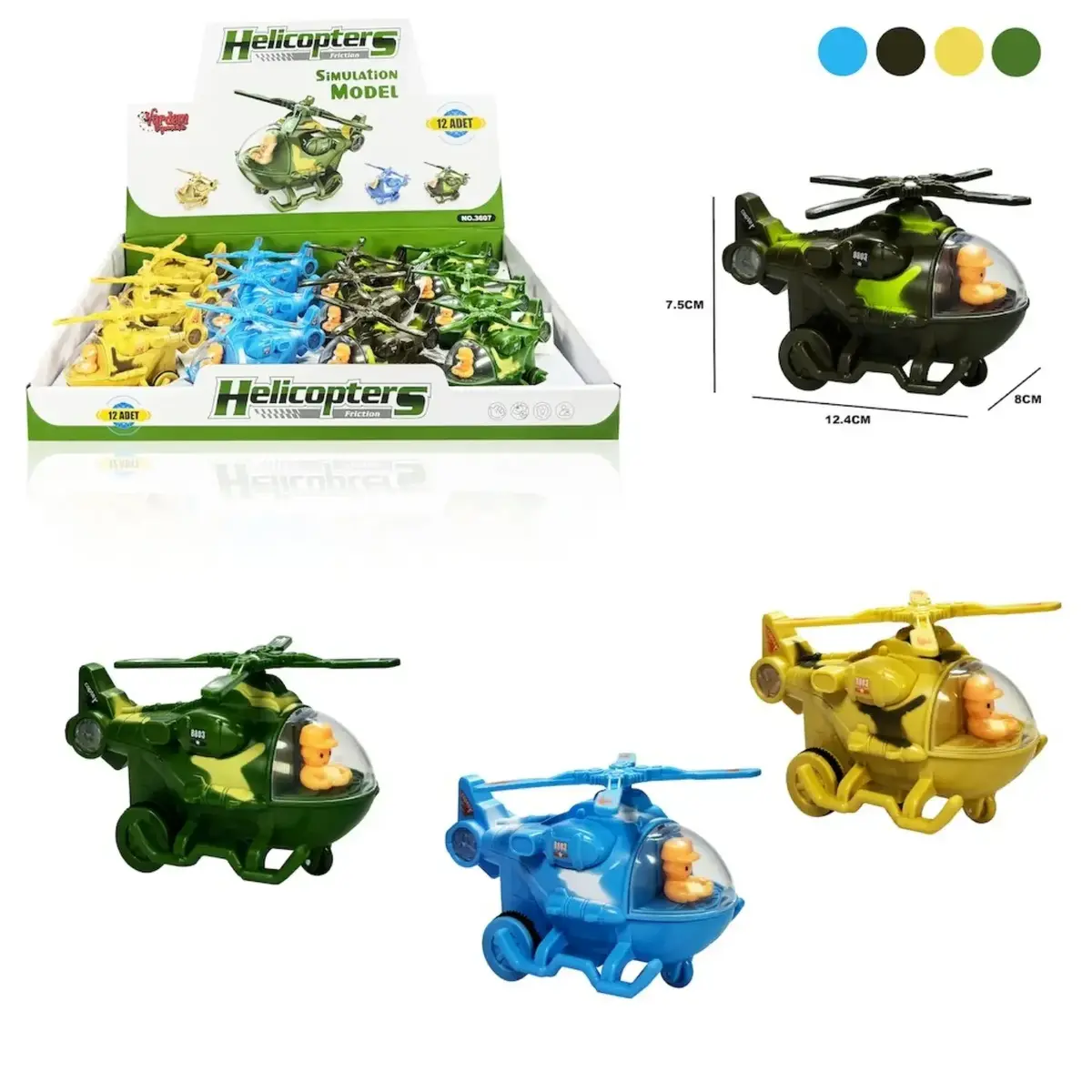 Vardem Sürtmeli Kamuflajlı Pilotlu Helikopter