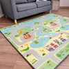 Coolmats Yeşil Parkur-Bulutlar ve Dağlar Oyun Halısı 140x200x1