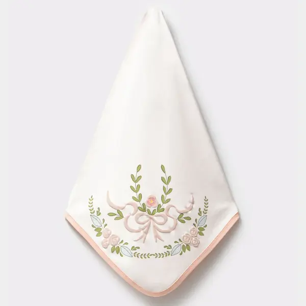 Moi Noi Battaniye Baskılı Flowers Somon