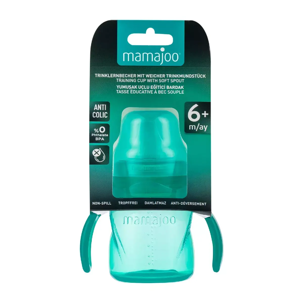 Mamajoo Kulplu Eğitici Bardak 160 ml Yeşil
