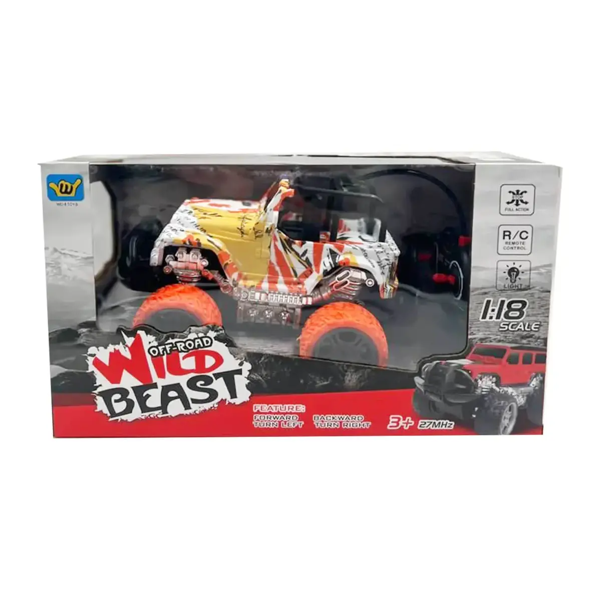Uzaktan Kumandalı Off-Road Aracı Turuncu-Beyaz 1/18