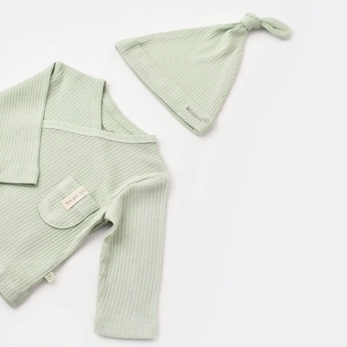 Bibaby Organik Zıbın Takımı 3lü Soft Modal Yeşil