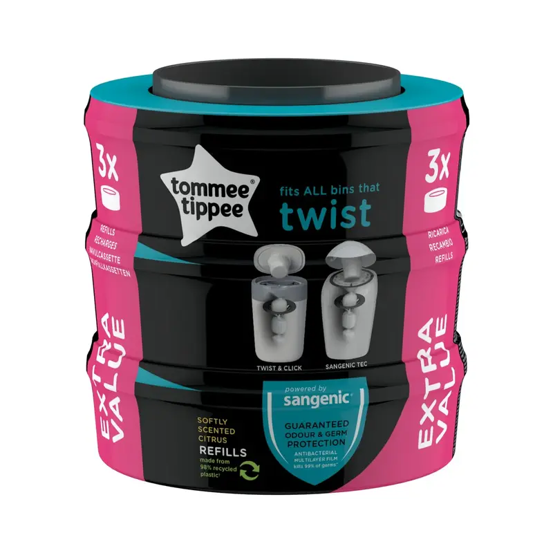 Tommee Tippee Twist Click Çöp Poşeti 3lü