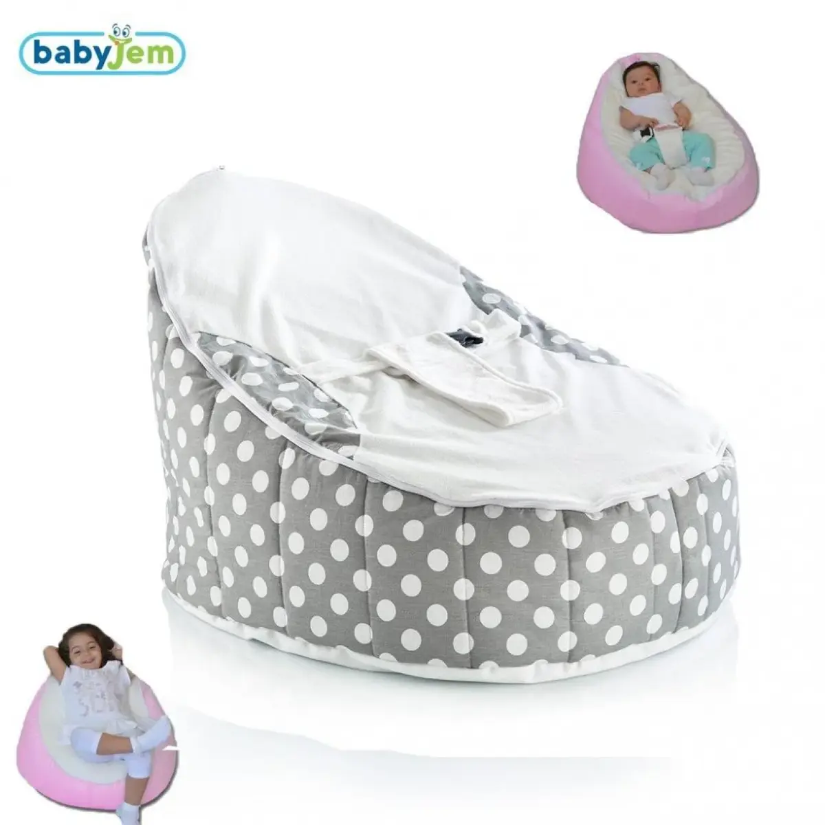 Baby Jem Fasulye Yatak Gri Puanlı