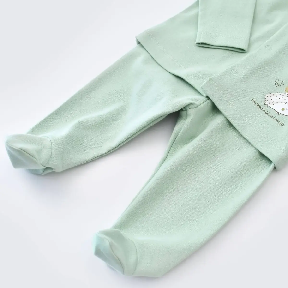 Bibaby Organik Pijama Takımı Happy Always Yeşil