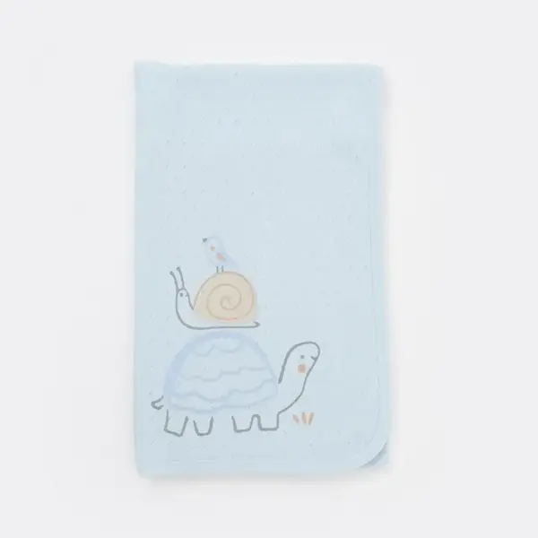 Bibaby Battaniye Turtle Blues Mavi