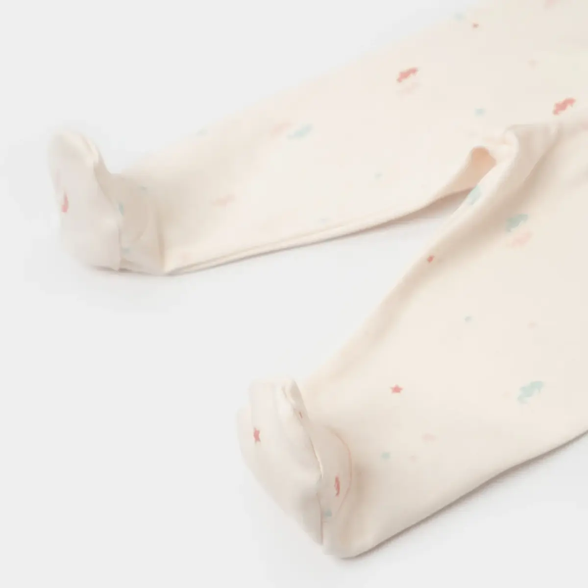 Bibaby Organik Pantolon Patikli Save The Seahorse Bej - Mint