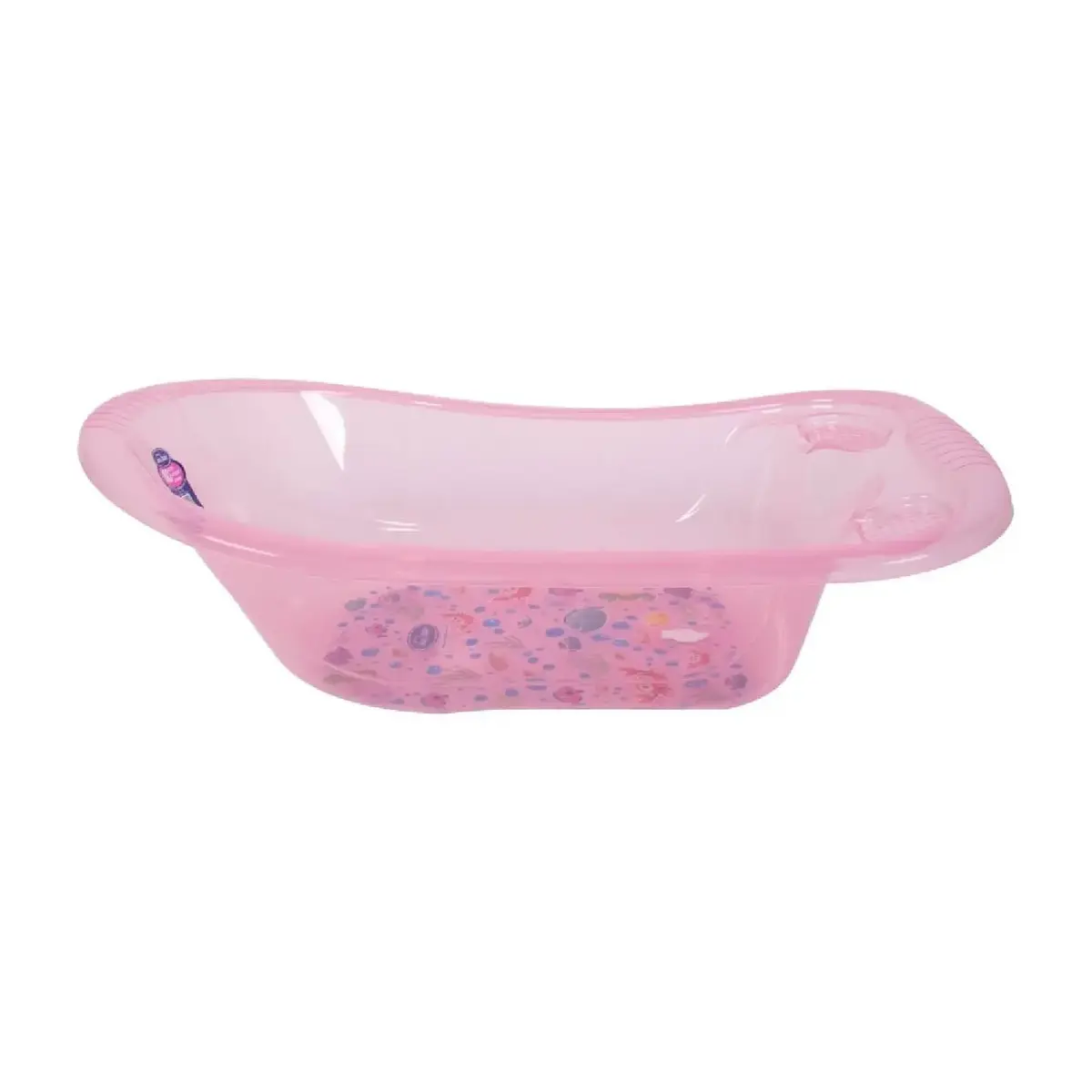 Sevi Bebe Giderli Bebek Banyo Küveti Desenli Şeffaf Pembe (Yeni)