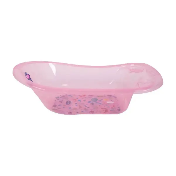 Sevi Bebe Giderli Bebek Banyo Küveti Desenli Şeffaf Pembe (Yeni)