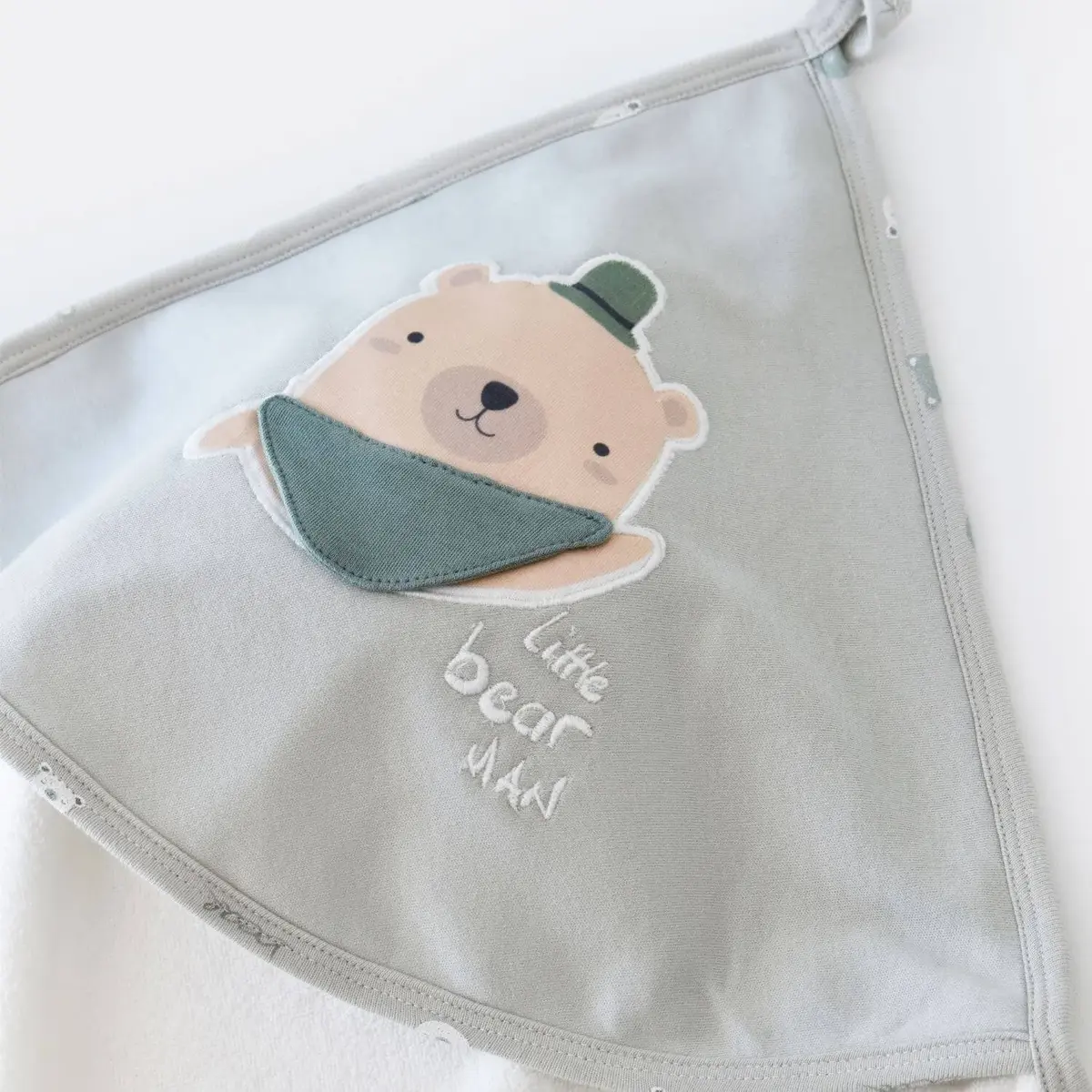 Bibaby Organik Havlu Hug Me Bear Yeşil