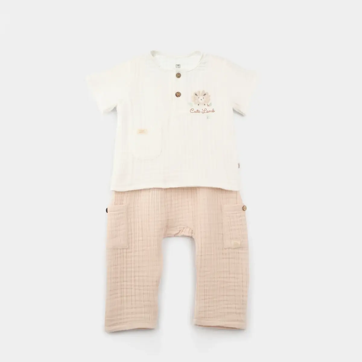 Bibaby 2li Takım Lamb Friends Bej Bibaby 2li Takım Lamb Friends Bej