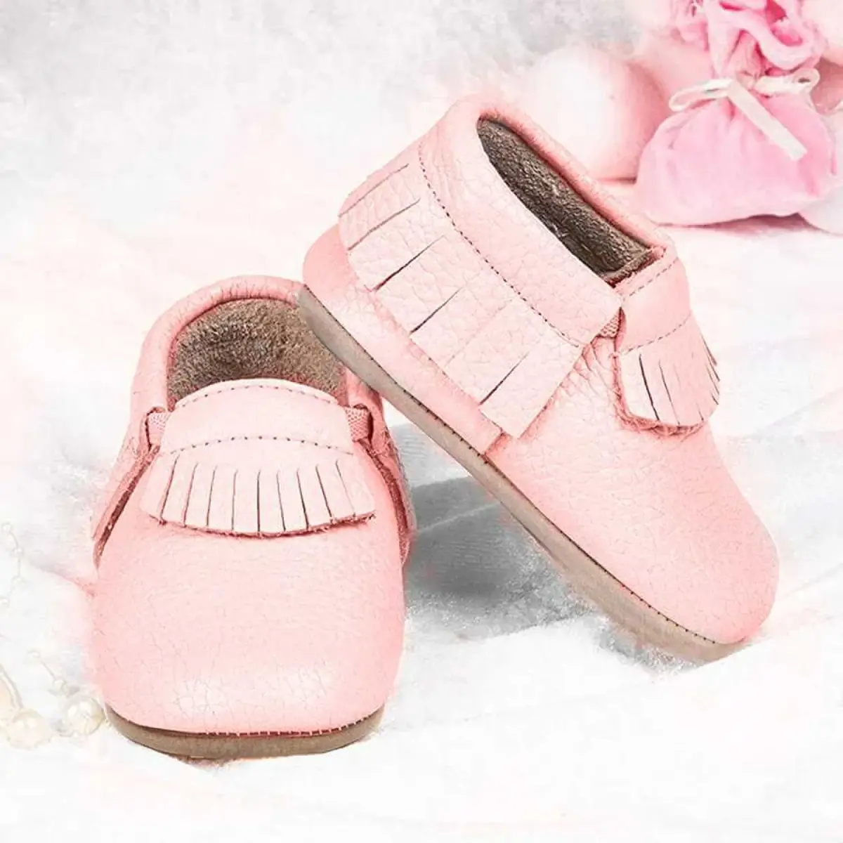 Ella Bonna Bebek Ayakkabısı Hakiki Deri Pembe