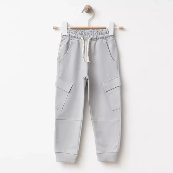 Bebolly Eşofman Altı Yan Cepli Gri