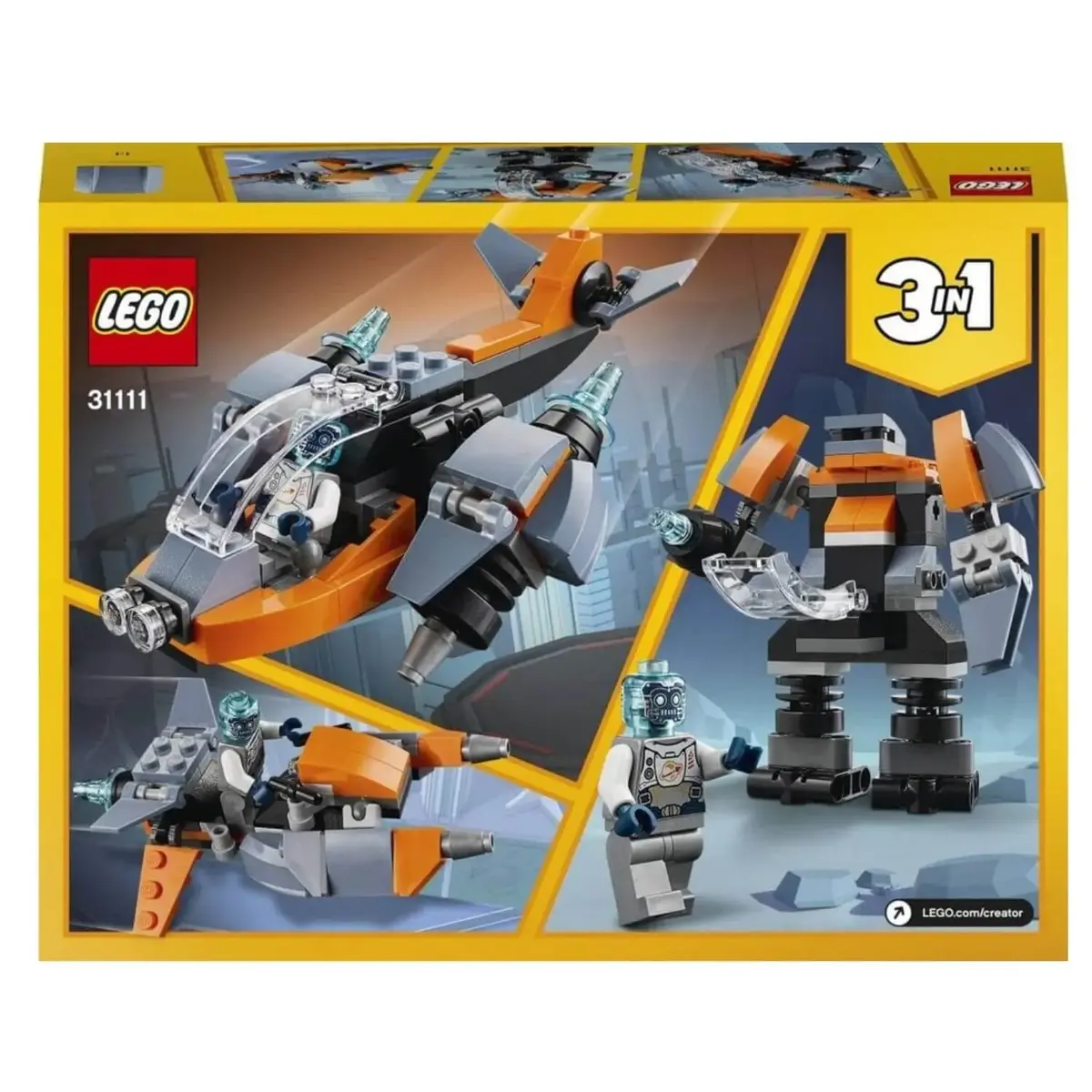 LEGO Creator 3’ü 1 Arada Siber İnsansız Hava Aracı 31111