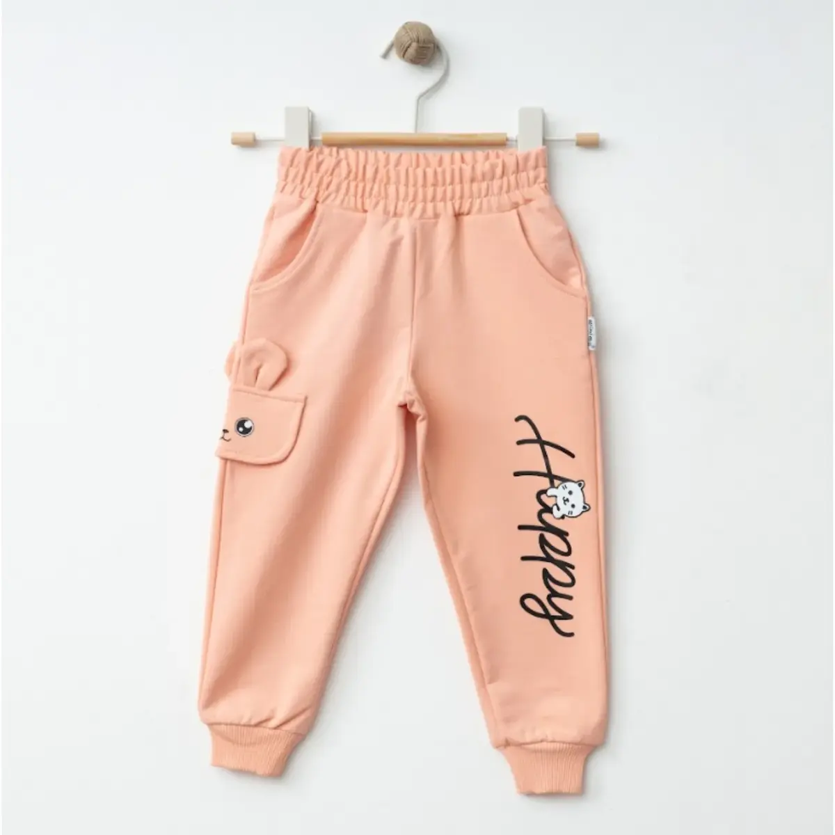 Winimo Eşofman Altı Happy Baskılı Pudra Winimo Eşofman Altı Happy Baskılı Pudra