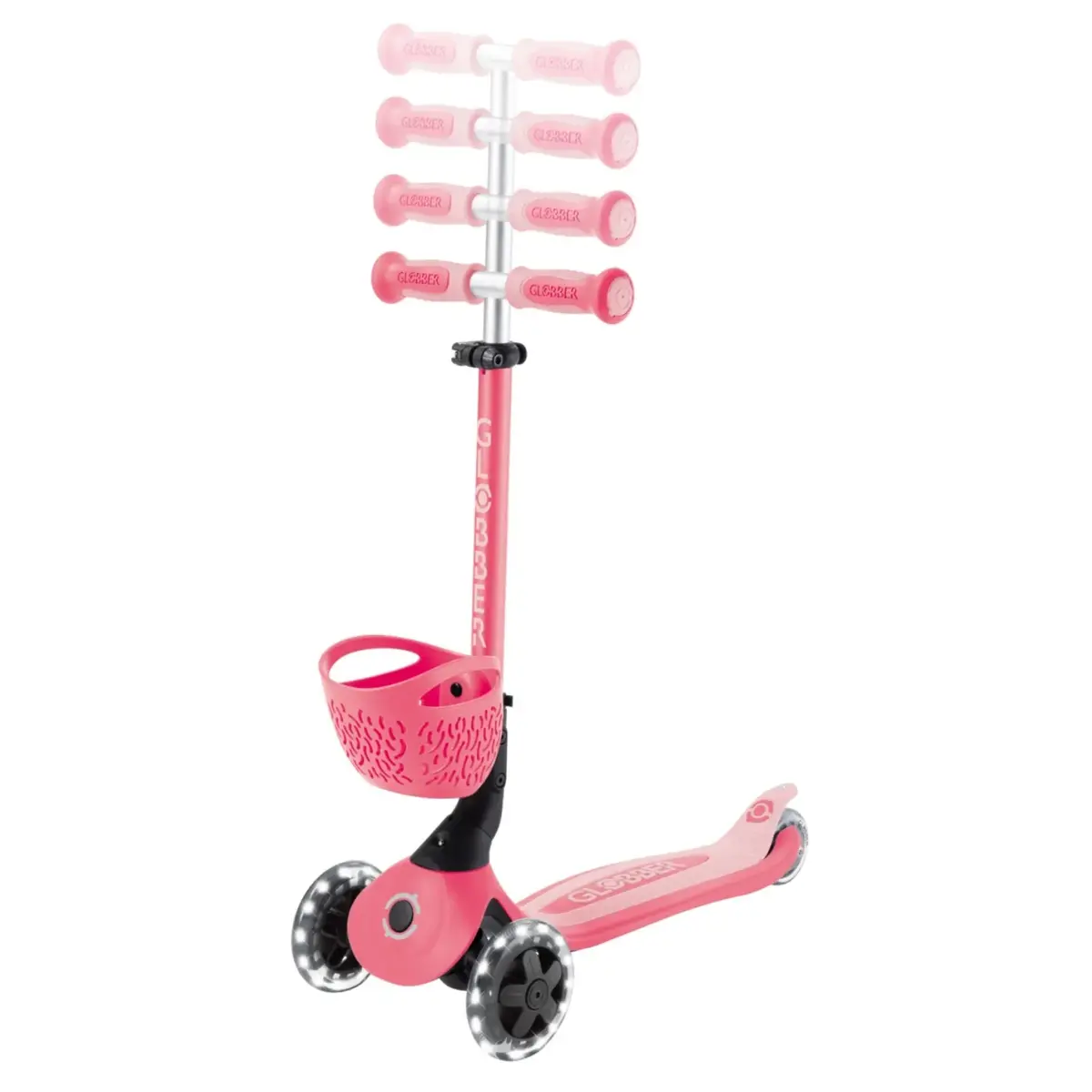 Globber Go Up Baby 360 Işıklı Scooter - Koyu Pastel Pembe
