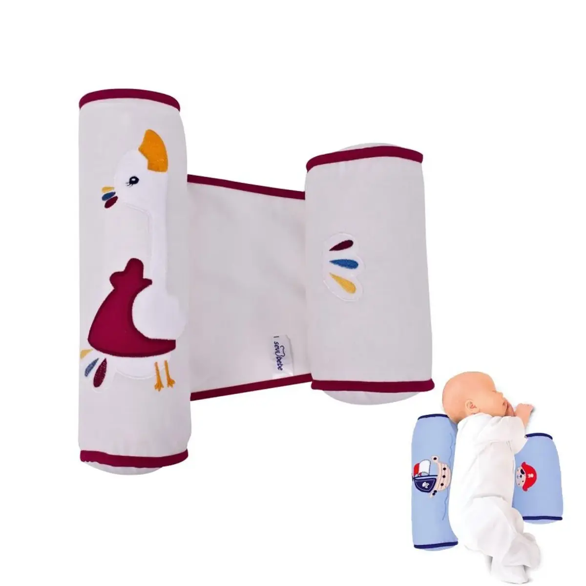 Sevi Bebe Güvenli Yan Yatış Yastığı Beyaz  Sevi Bebe Güvenli Yan Yatış Yastığı Beyaz