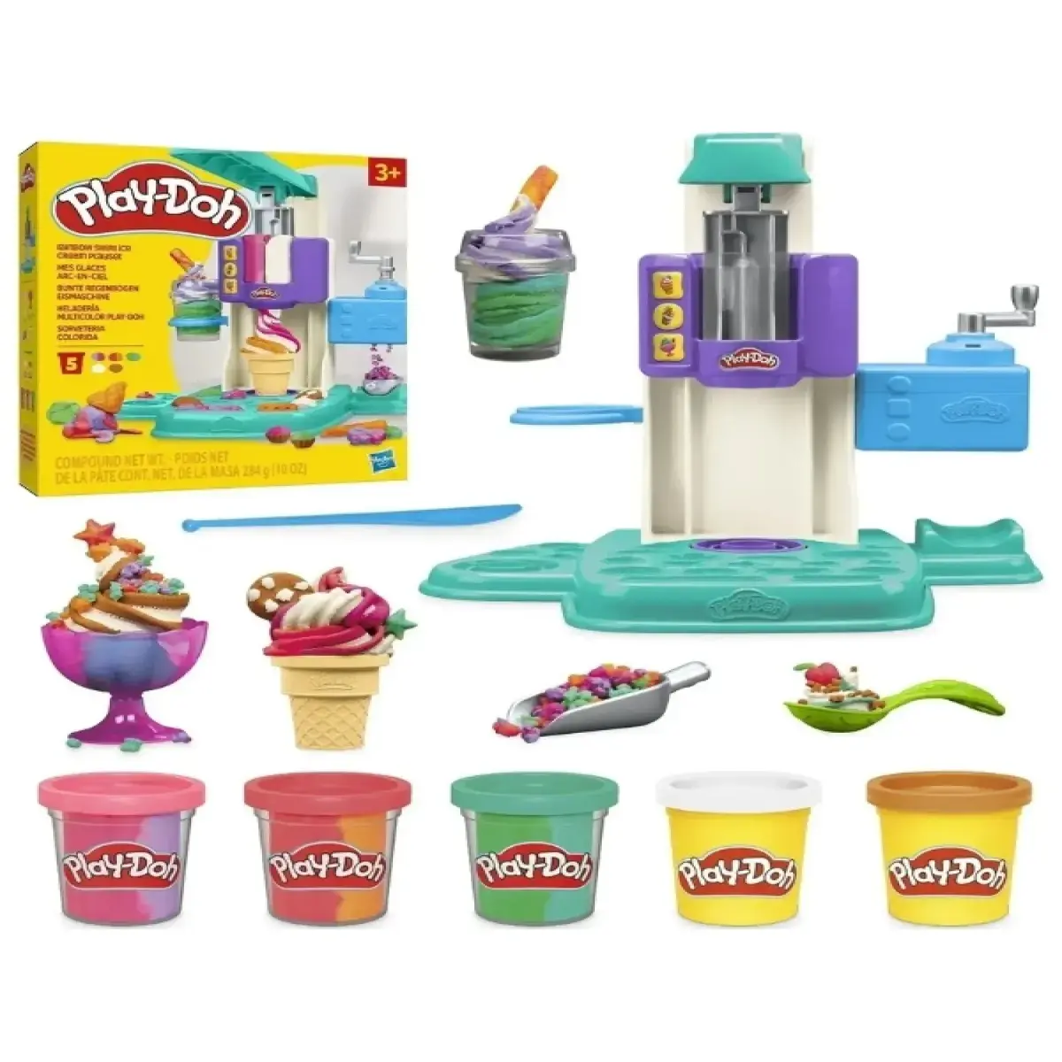 Play-Doh Raınbow Swırl Ice Cream Plays