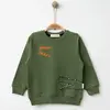 Hira Sweatshirt Snap Baskılı Haki