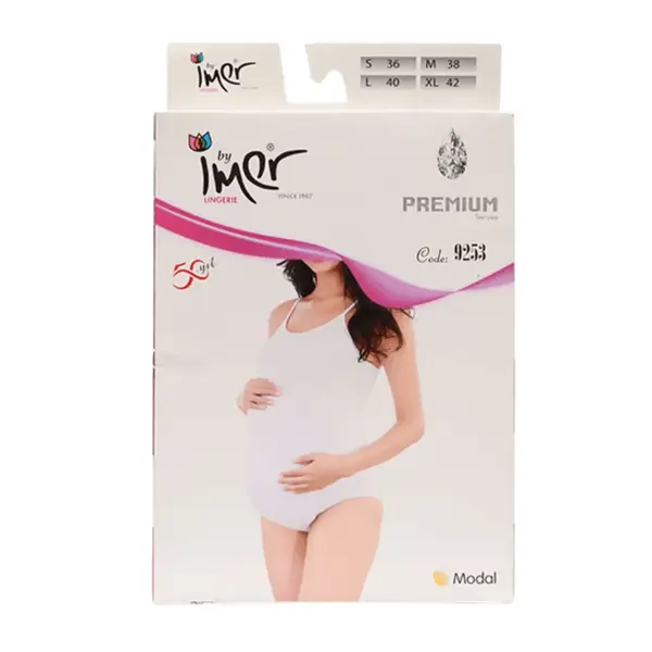 İmer Hamile Çıtçıtlı Body Beyaz 4/Xl