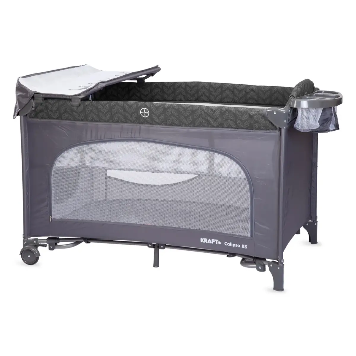 Kraft Calipso Bedside Anne Yanı Oyun Parkı 70x120 cm Dark Grey