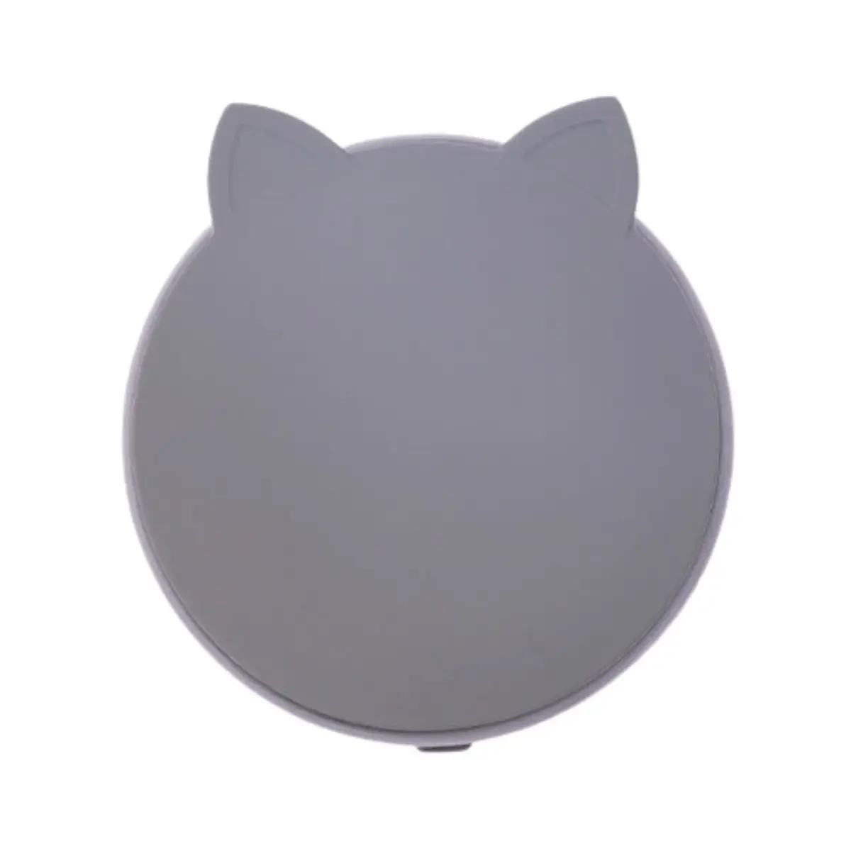 Pandish Kitten Vakum Tabanlı Kapaklı Silikon Kase Gri