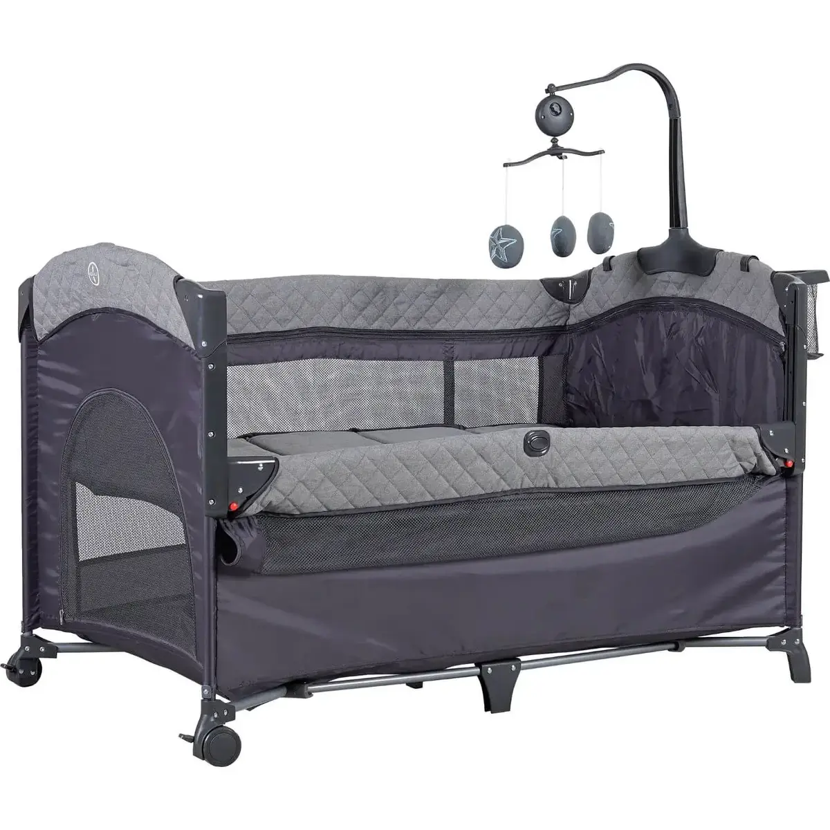 Prego 8044 Miami Plus Anne Yanı Oyun Parkı 70x120 cm Gri