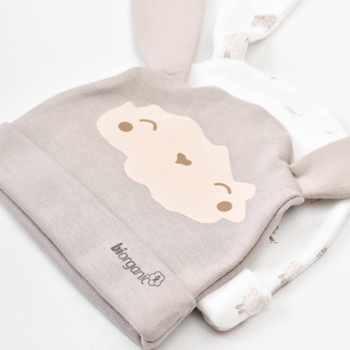 Bibaby Organik Şapka 2li Curly Sheep Bej