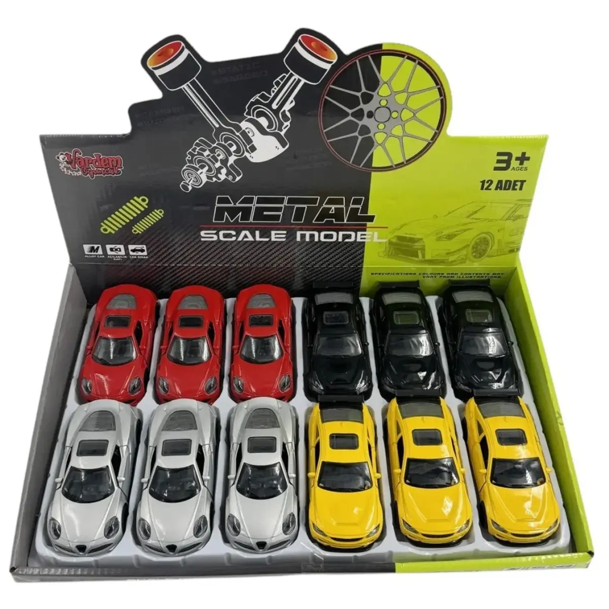 Vardem Çek Bırak Metal Araba Spor 1:36