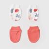 Bibaby Organik Eldiven 2li Wild Flowers Coral