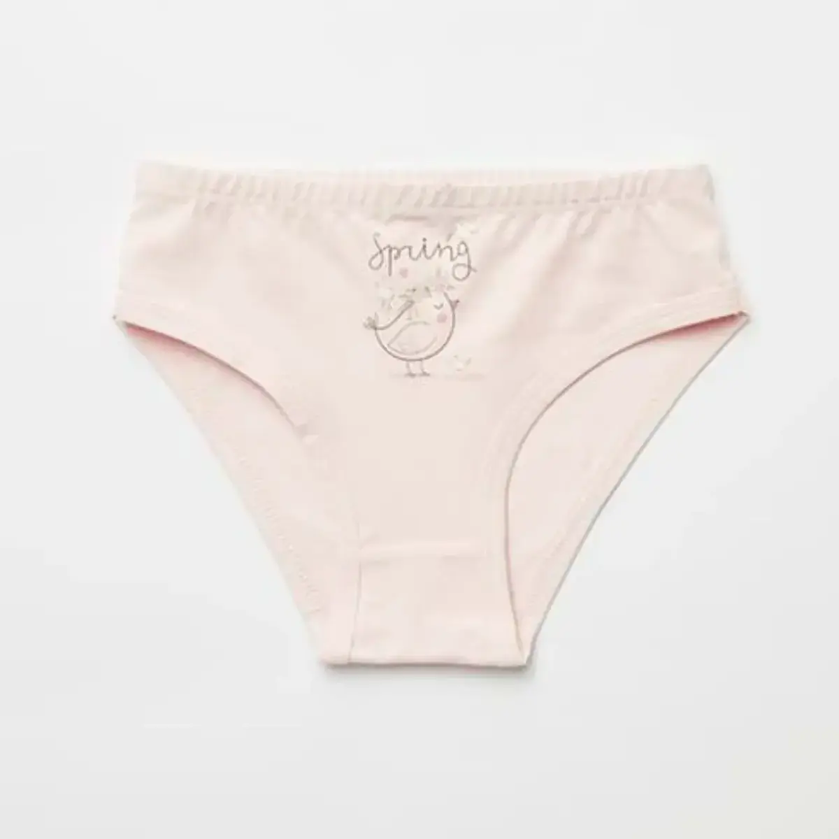 Natuline Organik Slip Likralı Spring Bird 2li Pembe - Ekru