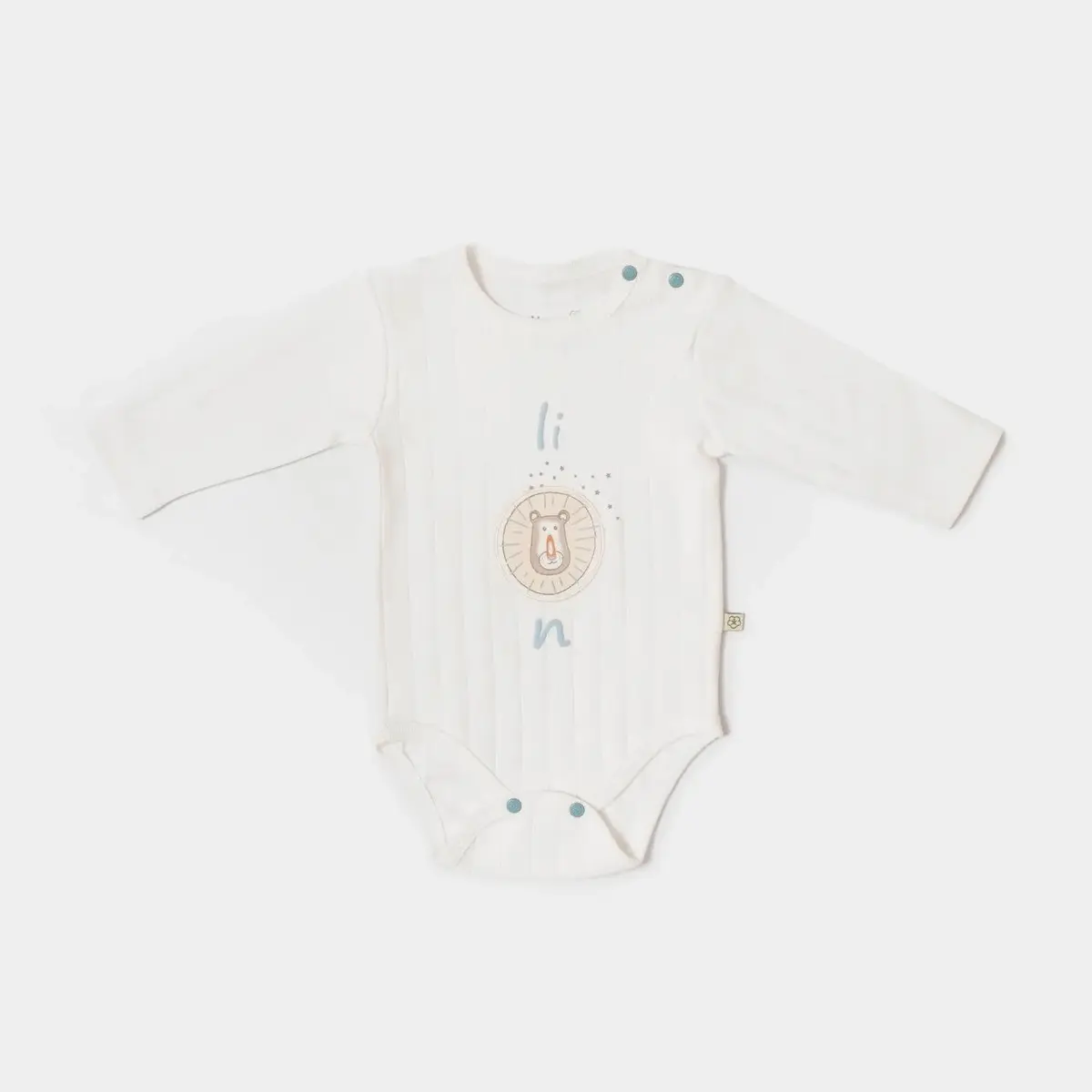 Bibaby Organik Tulum Takımı Tüllü Brave Lion Ekru - Turkuaz