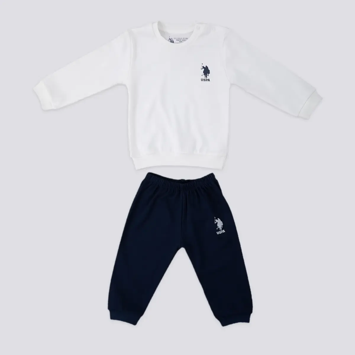 U.S. Polo 2li Takım Sweatshirt Krem