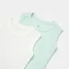 Bibaby Atlet Body 2li Jakarlı Nil - Ekru