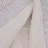 Mini Damla Battaniye Triko Penguen Nakışlı Gri